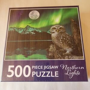 Puzzle - Northern Lights/Owl 500 Piece NWT
